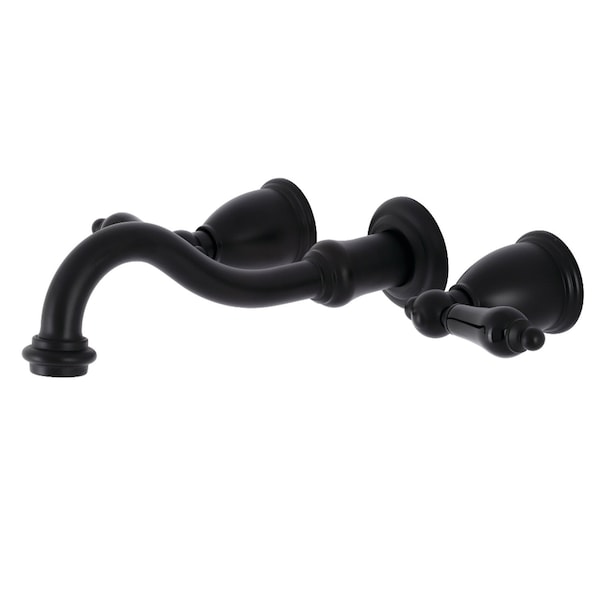 KS3120PKL Duchess Two-Handle Wall Mount Bathroom Faucet, Matte Black